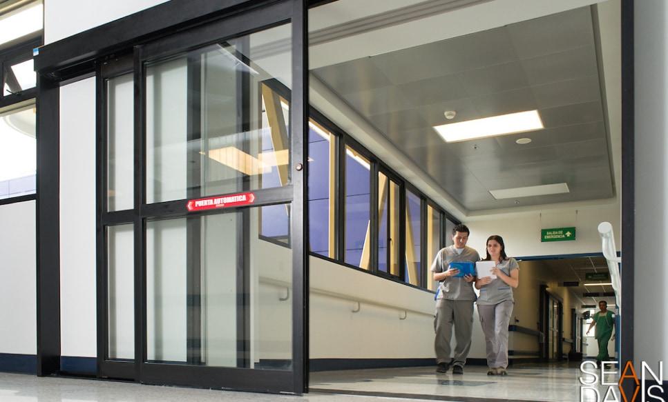 hospital hallway sliding door